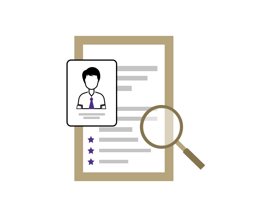 vector image of searching a resume